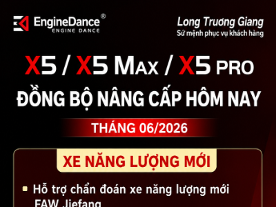 X5 / X5 MAX / X5 PRO ĐỒNG BỘ NÂNG CẤP THÁNG 06/2026 – MỞ RỘNG HỖ TRỢ CHẨN ĐOÁN XE NĂNG LƯỢNG MỚI
