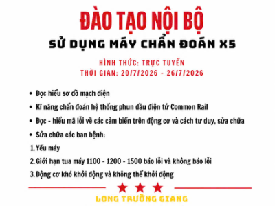 LONG TRƯỜNG GIANG TỔ CHỨC ĐÀO TẠO NỘI BỘ THÁNG 7: SỬ DỤNG MÁY CHẨN ĐOÁN X5