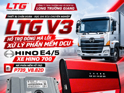 LTG V3 – Hỗ trợ đọc/ghi ECU và xử lý phần mềm DCU trên Hino E4/E5