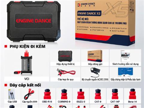 ENGINE DANCE X5 – TRỌN BỘ PHỤ KIỆN, SẴN SÀNG CHO MỌI BÀI TOÁN CHẨN ĐOÁN XE THƯƠNG MẠI